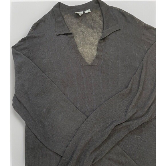 Armani Exchange Sweater Mens Large Black V Neck Pullover Lightweight Knit AX - Picture 1 of 5